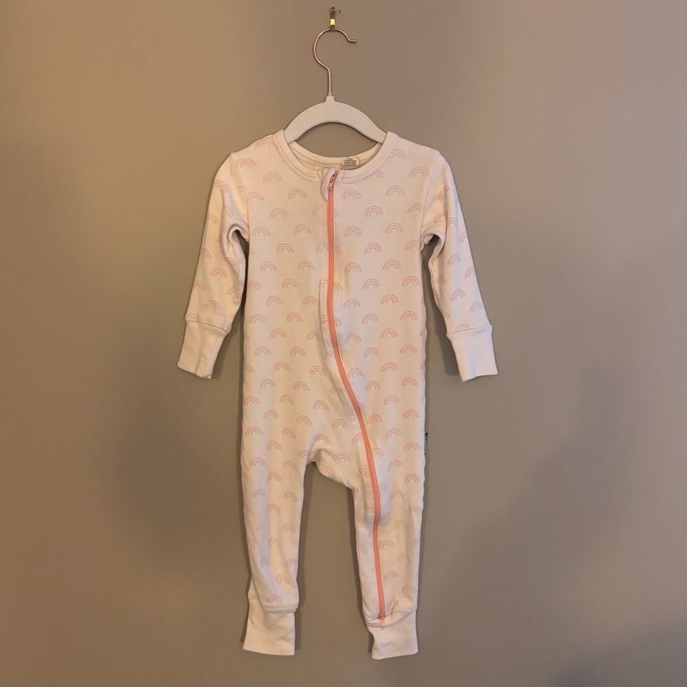 Parade Organics 2-Way Zipper Sleeper Rainbow Pattern